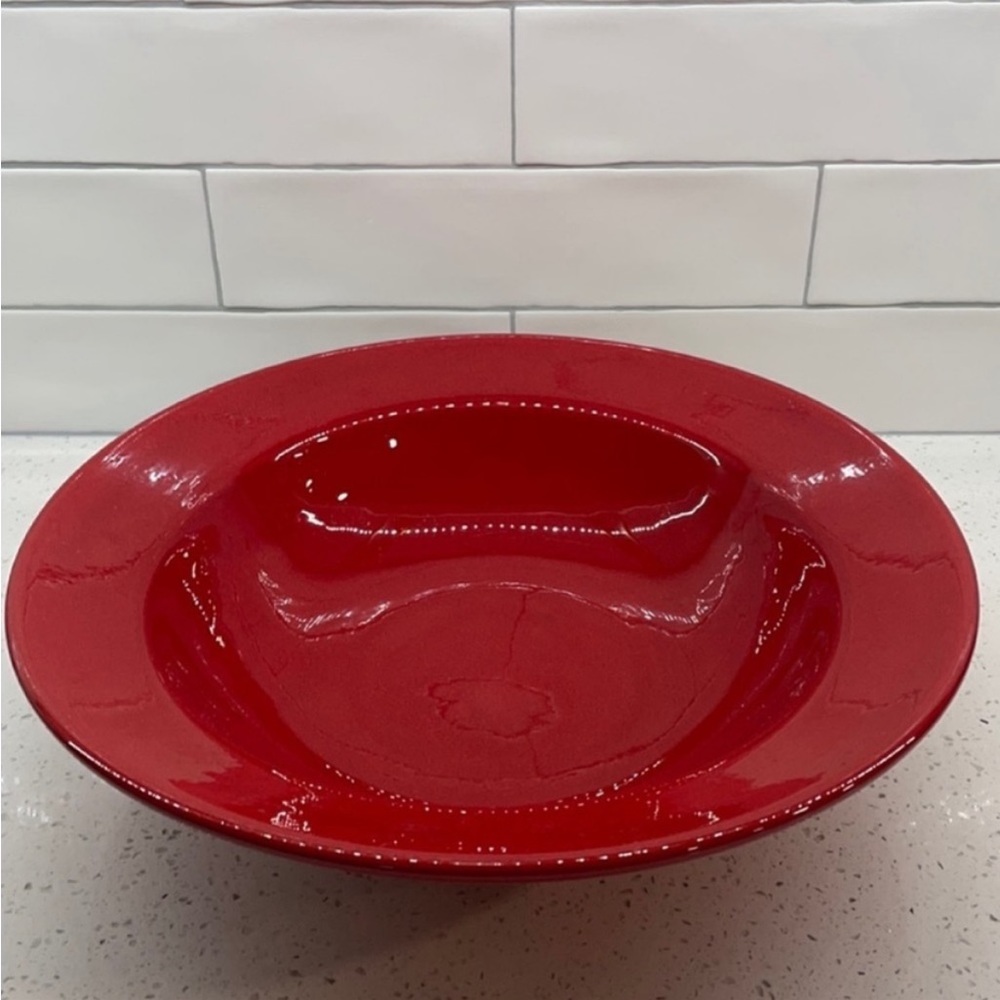 Trend Colors ceramic red fruit bowl